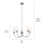 Kichler Erma 5-Light Brushed Nickel Transitional Chandelier