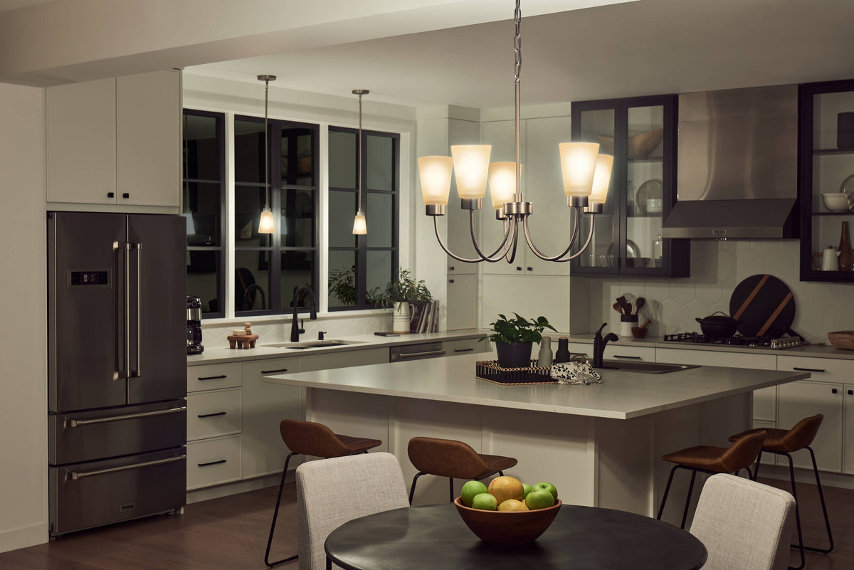 Kichler Erma 5-Light Brushed Nickel Transitional Chandelier