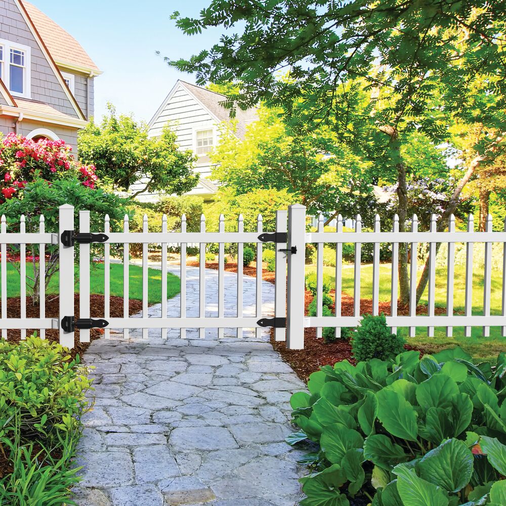 Freedom Set and Secure 3-in White Vinyl Bracket For Vinyl Fence 2-Pack
