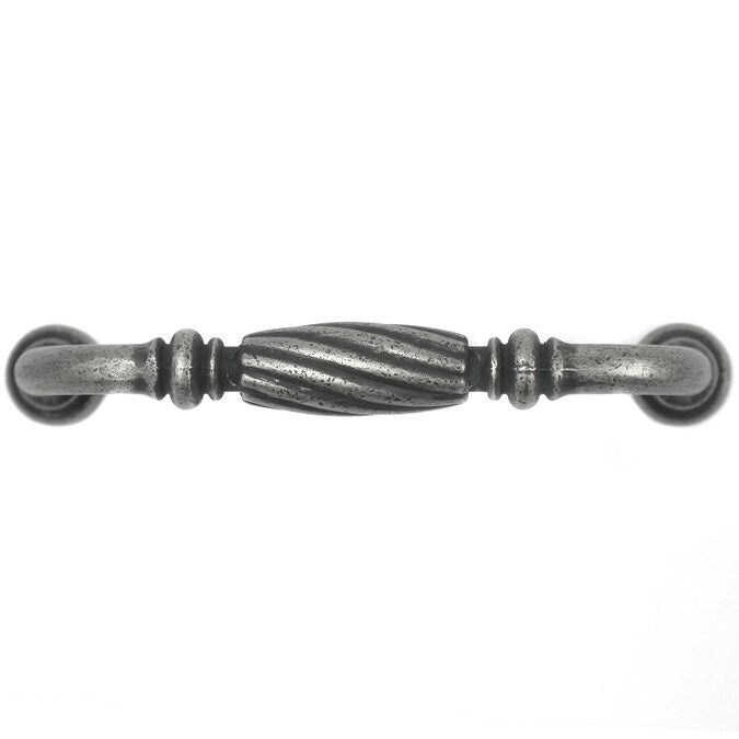 Laurey French Twist 3-in (76mm) Center to Center Antique Pewter Cylindrical Handle Drawer Pull