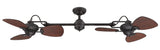 Harbor Breeze Twin Breeze II 74-in Oil Rubbed Bronze LED Indoor/Outdoor Ceiling Fan with Light (6-Blade)