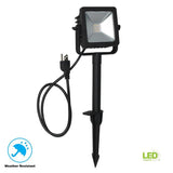 Line Voltage Black Outdoor Integrated LED Landscape Flood Light