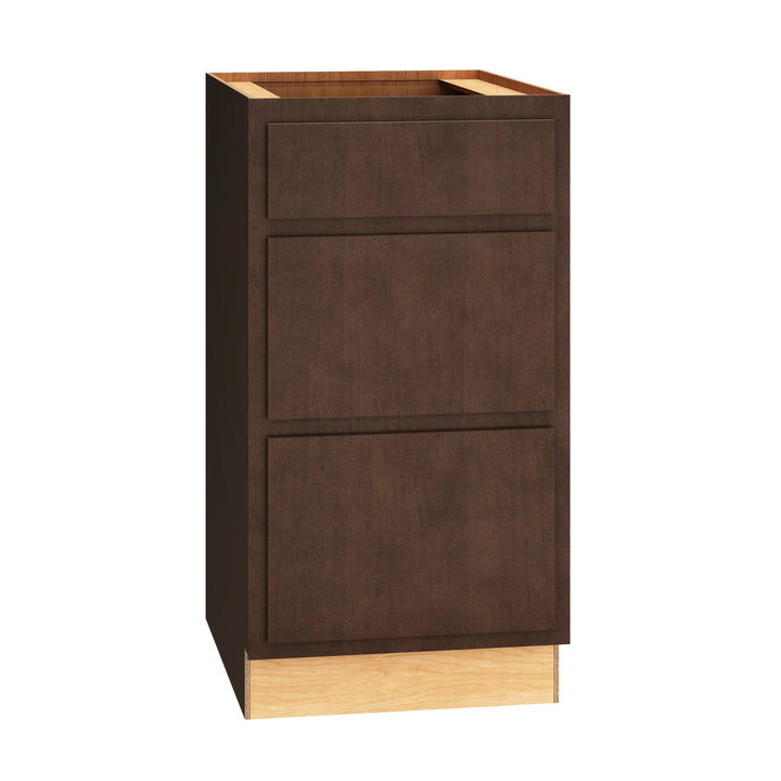 Diamond Express Jamestown 18-in W x 34.5-in H x 24-in D Thatch Partial Overlay 3-Drawer Base Fully Assembled Plywood Cabinet (Recessed Panel Shaker Style)