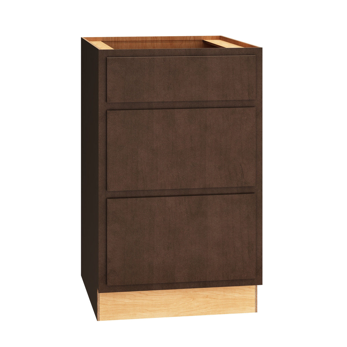 Diamond Express Jamestown 21-in W x 34.5-in H x 24-in D Thatch Partial Overlay 3-Drawer Base Fully Assembled Plywood Cabinet (Recessed Panel Shaker Style)