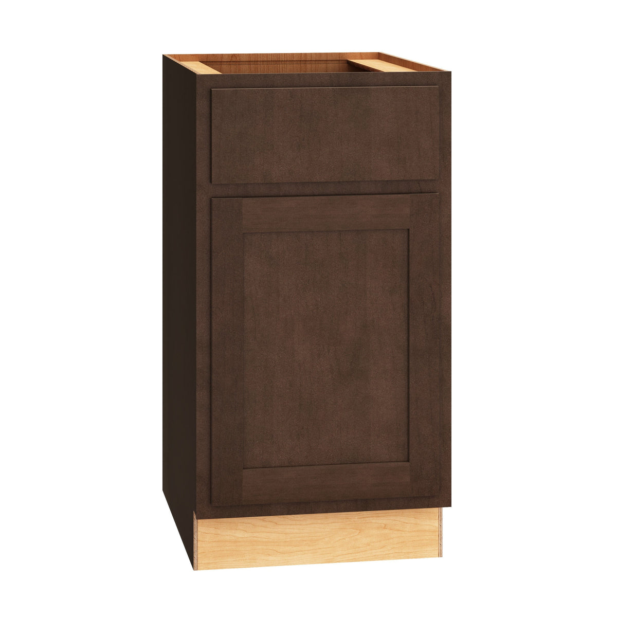 Diamond Express Jamestown 18-in W x 34.5-in H x 24-in D Thatch Partial Overlay 1-Drawer Base Fully Assembled Plywood Cabinet (Recessed Panel Shaker Style)