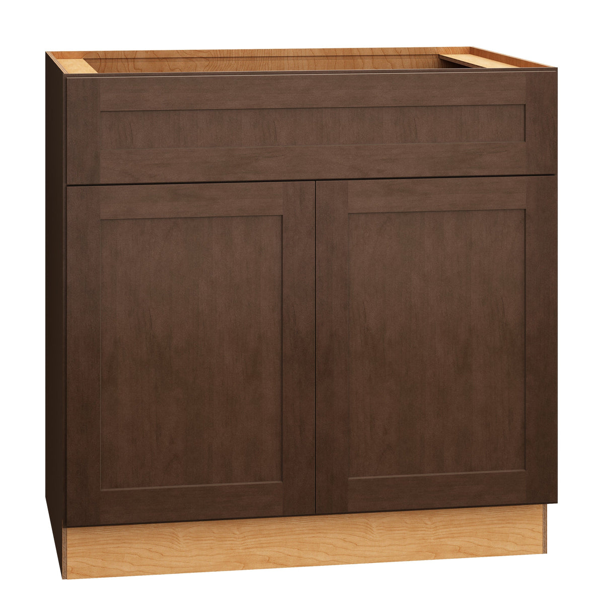 Diamond Express Jamestown 36-in W x 34.5-in H x 24-in D Thatch Partial Overlay 1-Drawer Base Fully Assembled Plywood Cabinet (Recessed Panel Shaker Style)