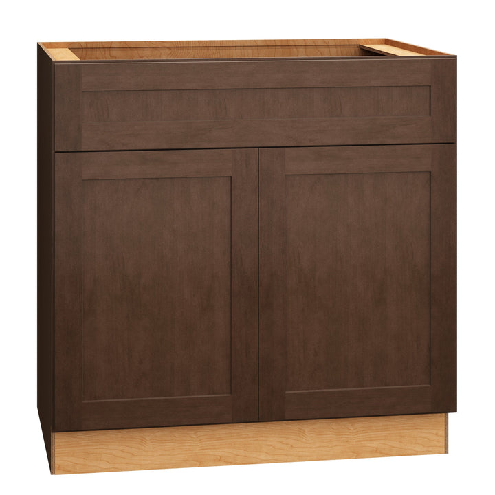 Diamond Express Jamestown 36-in W x 34.5-in H x 24-in D Thatch Partial Overlay 1-Drawer Base Fully Assembled Plywood Cabinet (Recessed Panel Shaker Style)
