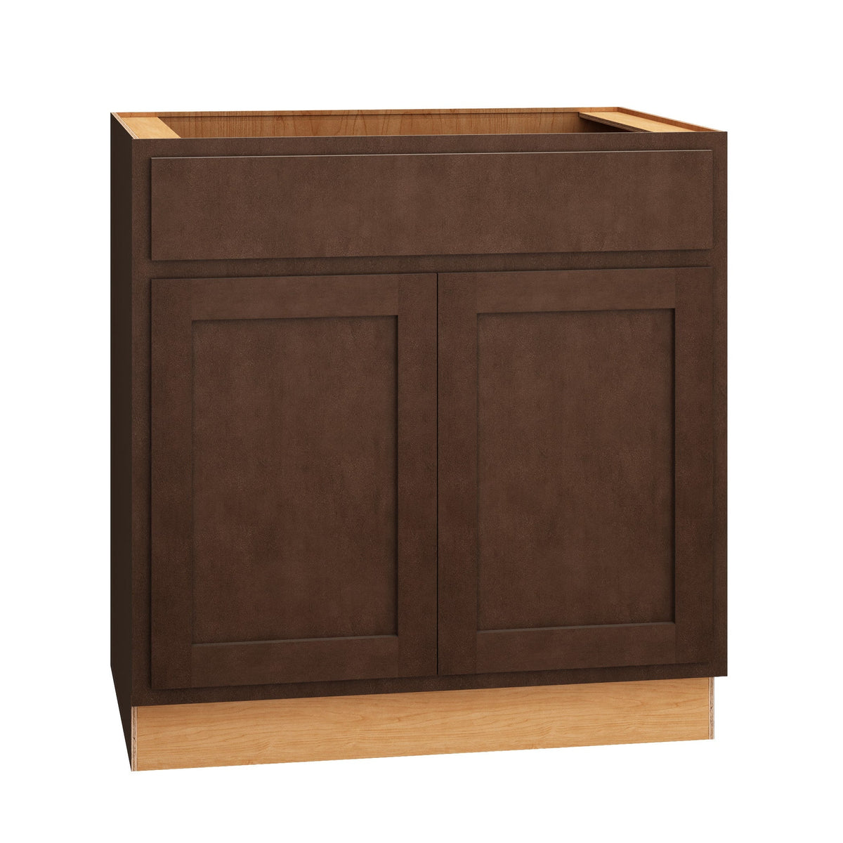 Diamond Express Jamestown 33-in W x 34.5-in H x 24-in D Thatch Partial Overlay 1-Drawer Base Fully Assembled Plywood Cabinet (Recessed Panel Shaker Style)