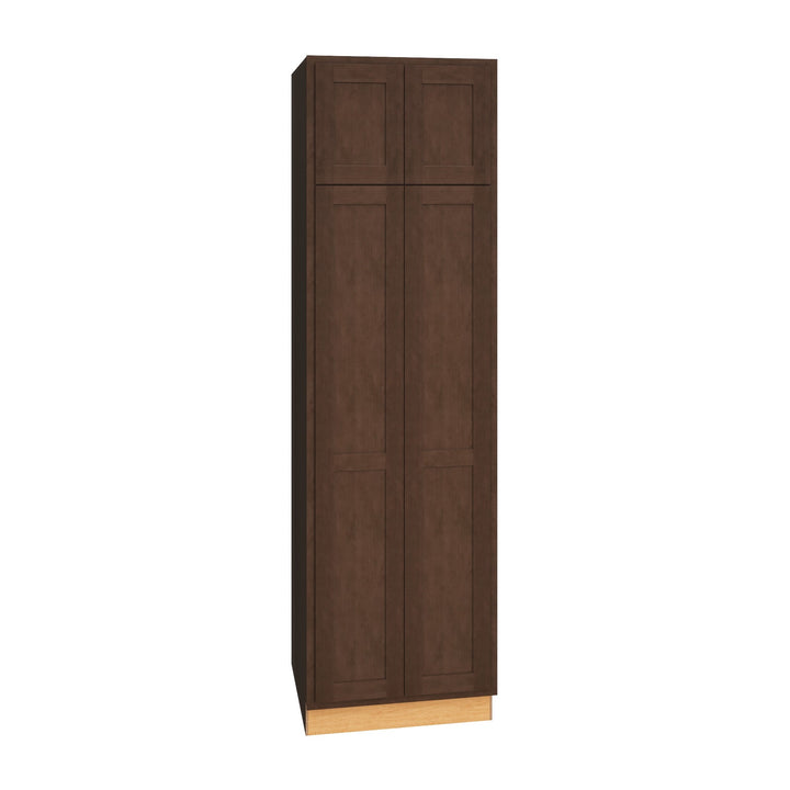 Diamond Express Jamestown 24-in W x 84-in H x 24-in D Thatch Partial Overlay Pantry Fully Assembled Plywood Cabinet (Recessed Panel Shaker Door Style)