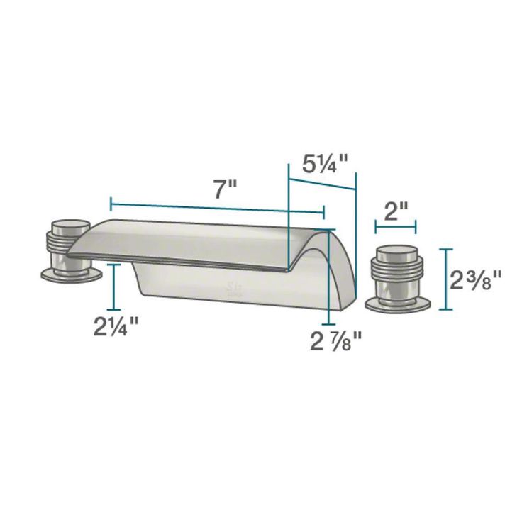 2-Handle Deck-Mount Roman Tub Faucet in Brushed Nickel