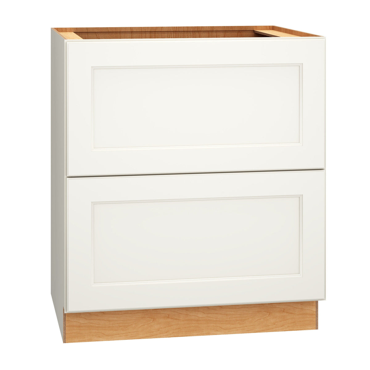 Diamond Express Macaulay 30-in W x 34.5-in H x 24-in D White 2-Drawer Base Fully Assembled Plywood Cabinet (Recessed Panel Square Style)