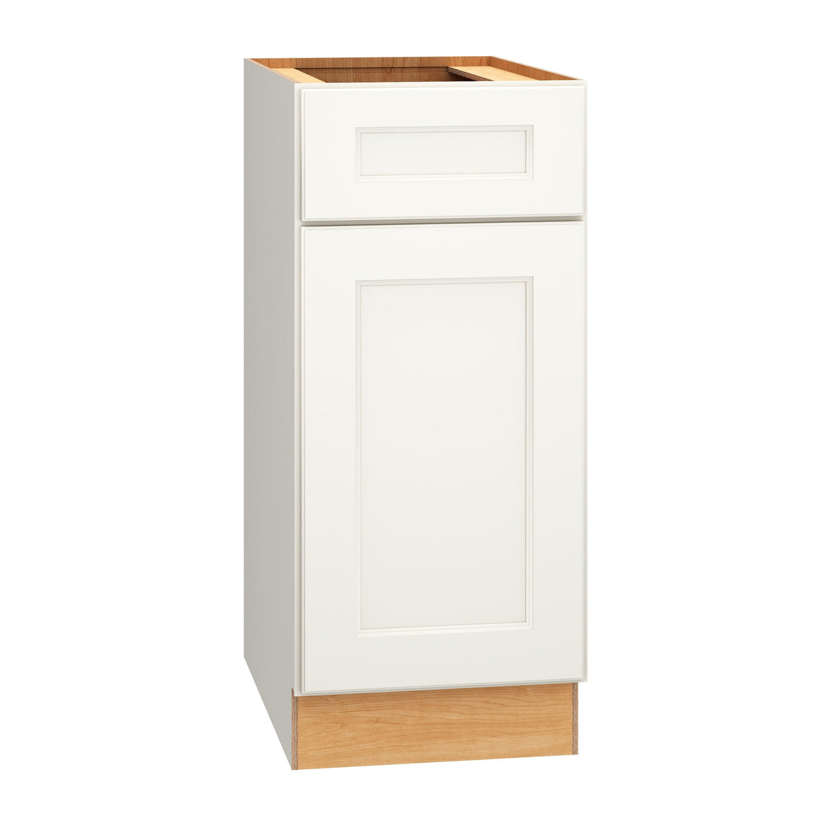 Diamond Express Macaulay 15-in W x 34.5-in H x 24-in D White 1-Drawer Base Fully Assembled Plywood Cabinet (Recessed Panel Square Style)