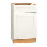 Diamond Express Macaulay 21-in W x 34.5-in H x 24-in D White 1-Drawer Base Fully Assembled Plywood Cabinet (Recessed Panel Square Style)