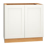 Diamond Express Macaulay 36-in W x 34.5-in H x 24-in D White Base Fully Assembled Plywood Cabinet (Recessed Panel Square Door Style)