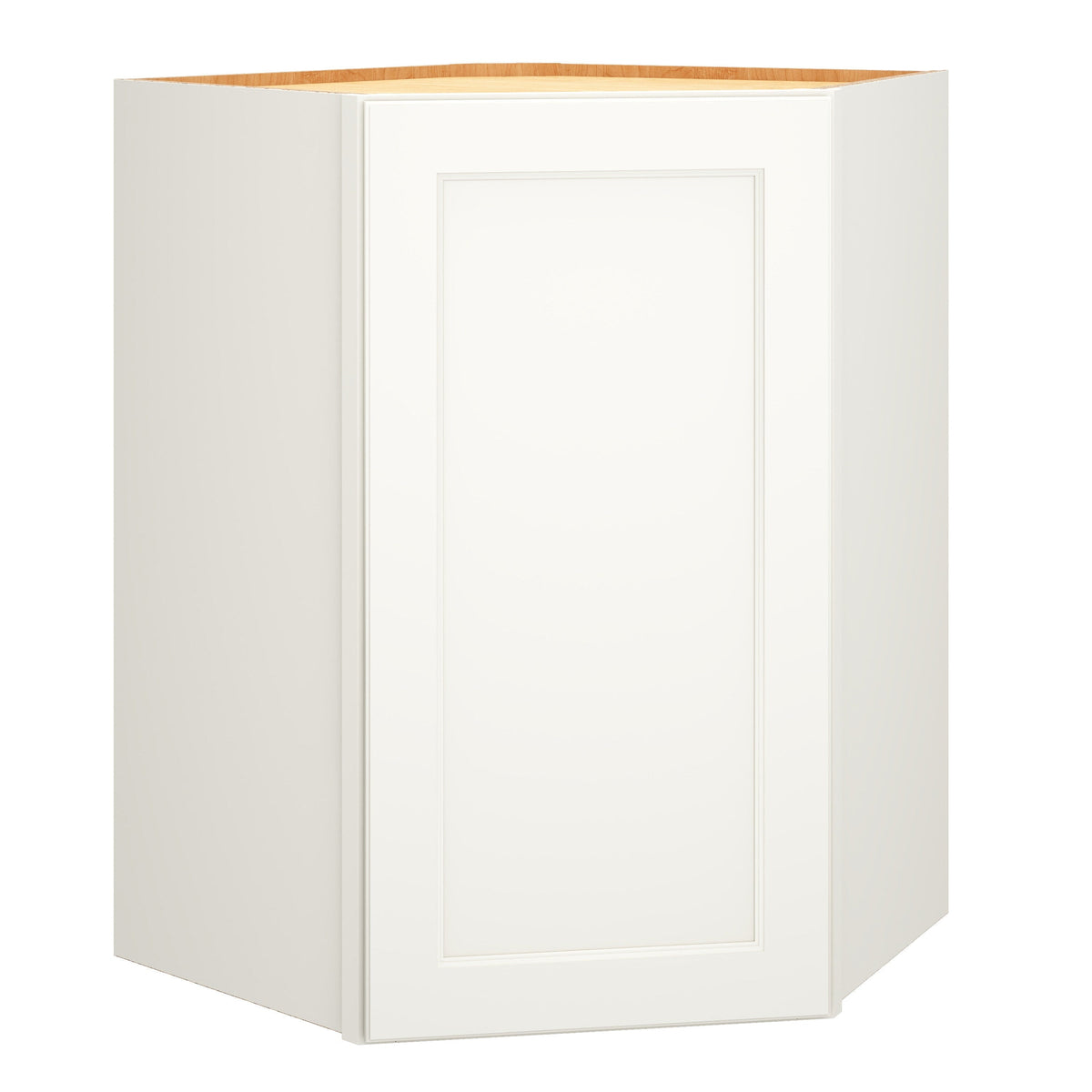 Diamond Express Macaulay 36-in W x 36-in H x 24-in D White Diagonal Corner Wall Fully Assembled Plywood Cabinet (Recessed Panel Square Style)