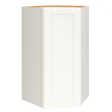 Diamond Express Macaulay 39-in W x 39-in H x 24-in D White Diagonal Corner Wall Fully Assembled Plywood Cabinet (Recessed Panel Square Style)