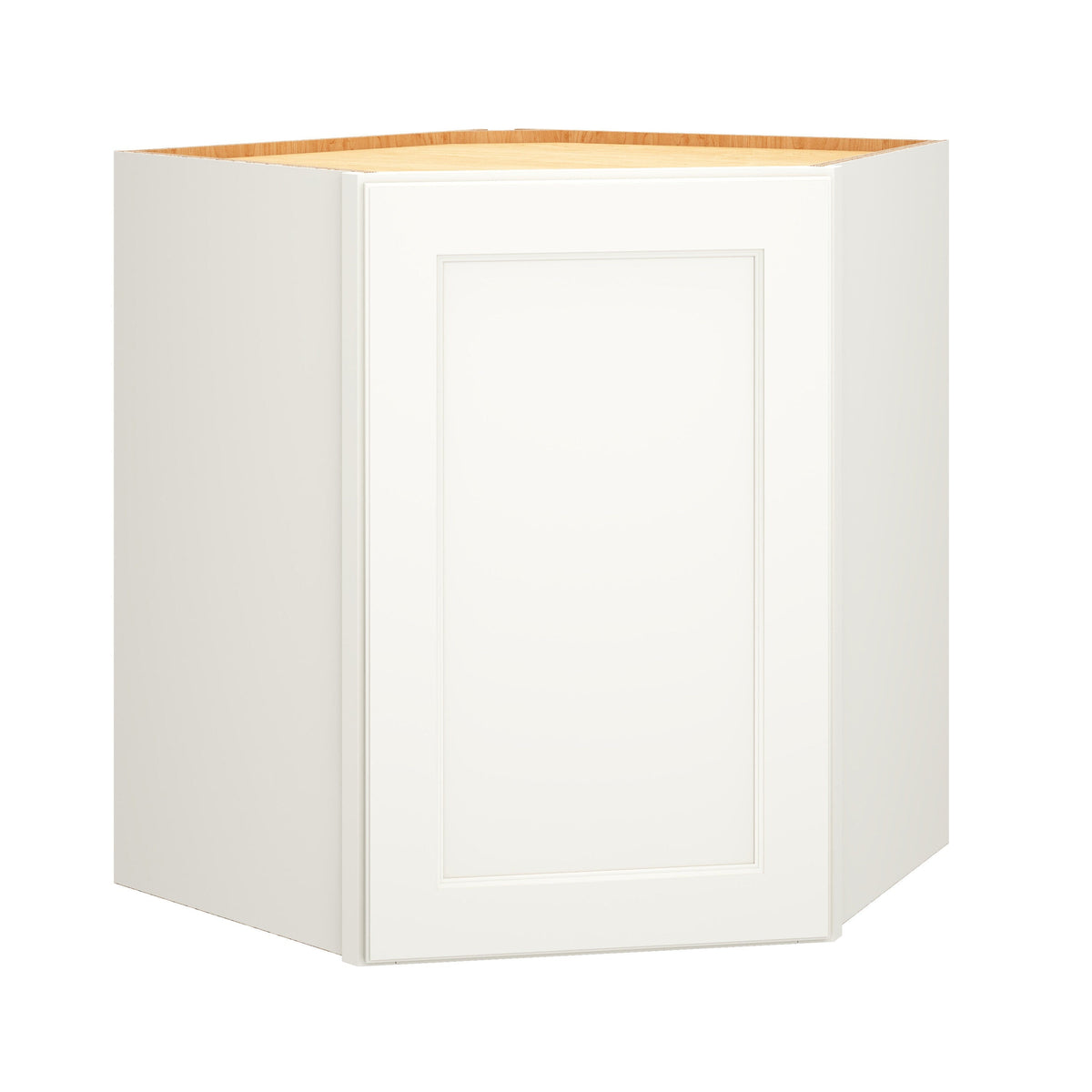 Diamond Express Macaulay 30-in W x 30-in H x 24-in D White Diagonal Corner Wall Fully Assembled Plywood Cabinet (Recessed Panel Square Style)