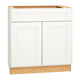 Diamond Express Macaulay 33-in W x 34.5-in H x 24-in D White 1-Drawer Base Fully Assembled Plywood Cabinet (Recessed Panel Square Style)