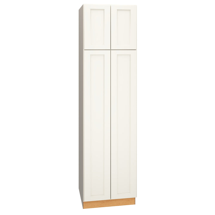 Diamond Express Macaulay 24-in W x 90-in H x 24-in D White Pantry Fully Assembled Plywood Cabinet (Recessed Panel Square Door Style)