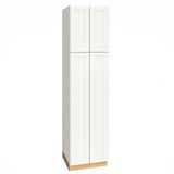 Diamond Express Macaulay 24-in W x 93-in H x 24-in D White Pantry Fully Assembled Plywood Cabinet (Recessed Panel Square Door Style)