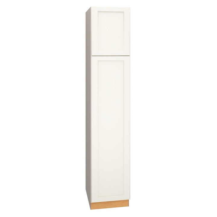 Diamond Express Macaulay 18-in W x 96-in H x 24-in D White Pantry Fully Assembled Plywood Cabinet (Recessed Panel Square Door Style)