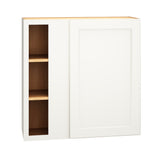 Diamond Express Macaulay 36-in W x 36-in H x 12-in D White Blind Corner Wall Fully Assembled Plywood Cabinet (Recessed Panel Square Style)