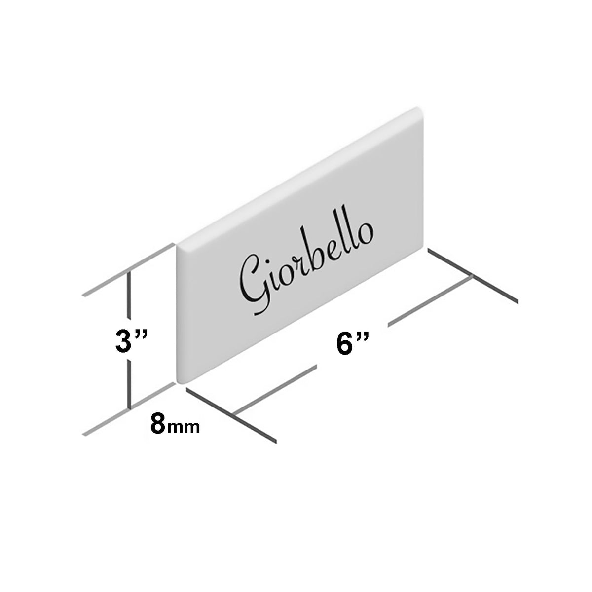 Giorbello (Sample) 3x6 Glass Subway Tiles Emerald Green 3-in x 6-in Glossy Glass Brick Subway Wall Tile