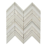 Apollo Tile (Sample) Winterland Pearl White 12-in x 12-in Polished Marble Herringbone Patterned Floor and Wall Tile