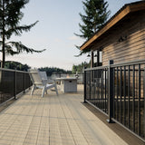 Fiberon CitySide Contemporary Matte Black Aluminum Deck Corner Post
