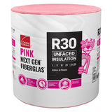 Owens Corning EcoTouch R-30 Unfaced Fiberglass Insulation Roll, 15 in W x 25 ft L, 31.25 sq ft Coverage