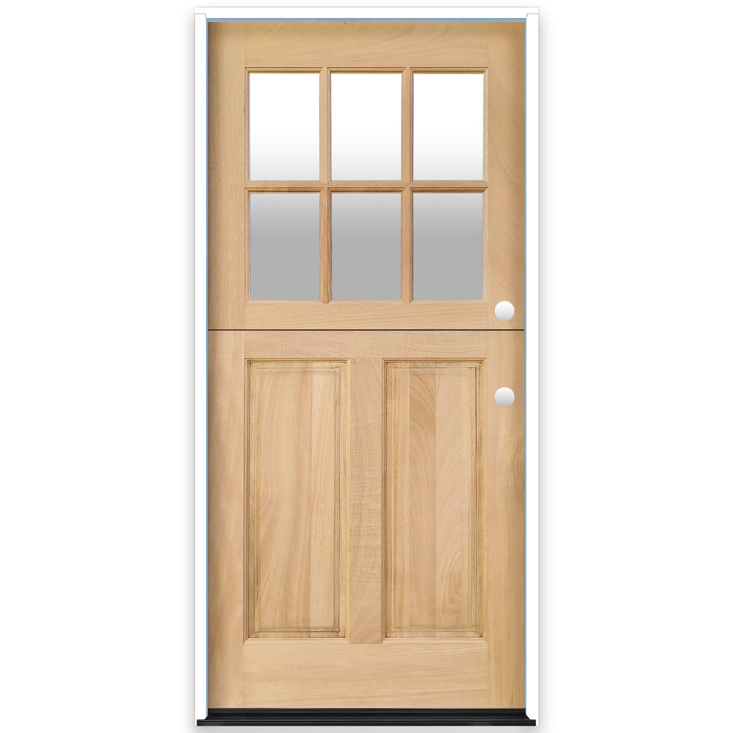 Creative Entryways Mahogany Craftsman Dutch Front Door with Clear Glass
