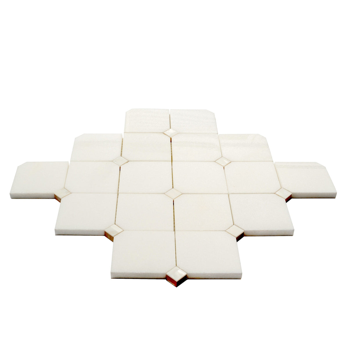 Apollo Tile Winterland Pearl White 11-in x 11-in Polished Composite Hexagon Patterned Floor and Wall Tile (4.51-sq. ft/ Carton)