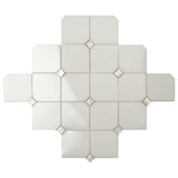 Apollo Tile Winterland Pearl White 11-in x 11-in Polished Composite Hexagon Patterned Floor and Wall Tile (4.51-sq. ft/ Carton)