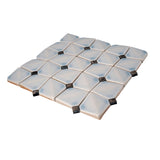 Apollo Tile (Sample) Deluxe White 12-in x 12-in Glossy Ceramic Uniform Squares Patterned Wall Tile