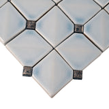 Apollo Tile (Sample) Deluxe White 12-in x 12-in Glossy Ceramic Uniform Squares Patterned Wall Tile