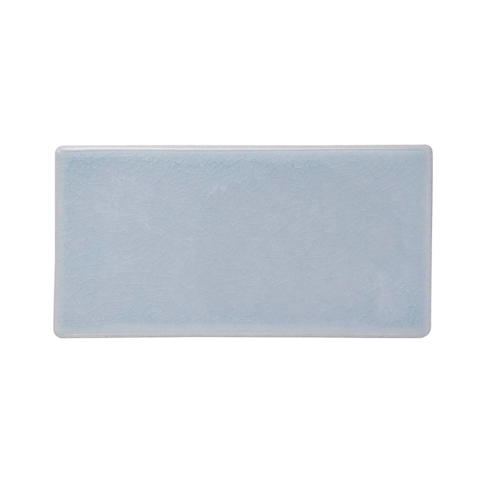 Apollo Tile (Sample) Deluxe Snow White 3-in x 6-in Glossy Ceramic Marble Look Wall Tile