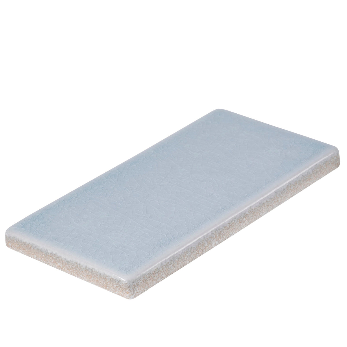 Apollo Tile (Sample) Deluxe Snow White 3-in x 6-in Glossy Ceramic Marble Look Wall Tile