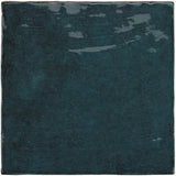 Apollo Tile Chateau Ocean Green 5-in x 5-in Glossy Ceramic Marble Look Floor and Wall Tile (10.76-sq. ft/ Carton)