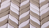 Apollo Tile (Sample) Alabaster White, Brown 12-in x 12-in Matte Glass Mixed Pattern Patterned Floor and Wall Tile