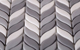 Apollo Tile Alabaster Gray; White 12-in x 12-in Glossy Recycled Glass Mixed Pattern Patterned Floor and Wall Tile (9.75-sq. ft/ Carton)