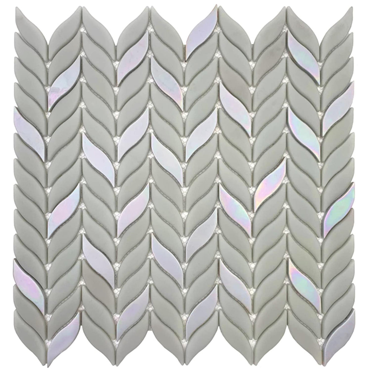 Apollo Tile (Sample) Alabaster Flint Gray 12-in x 12-in Matte Glass Mixed Pattern Patterned Floor and Wall Tile
