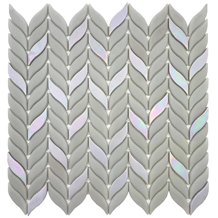 Apollo Tile (Sample) Alabaster Flint Gray 12-in x 12-in Matte Glass Mixed Pattern Patterned Floor and Wall Tile