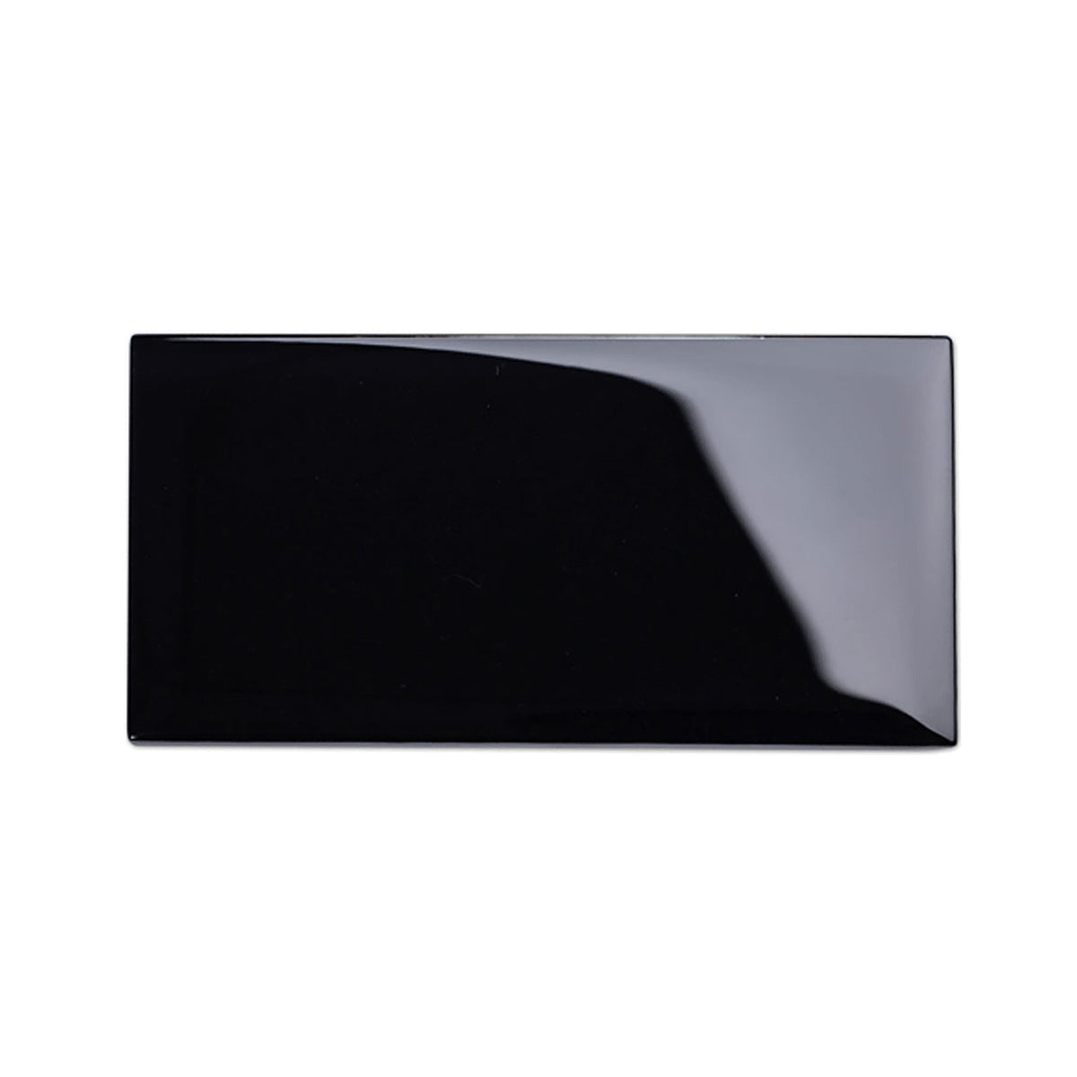 Giorbello Classic Premium Black 6-in x 12-in Glossy Glass Subway Wall Tile (5-sq. ft/ Carton)