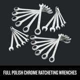 CRAFTSMAN 298-Piece Standard (SAE) and Metric Combination Polished Chrome Mechanics Tool Set, No Case
