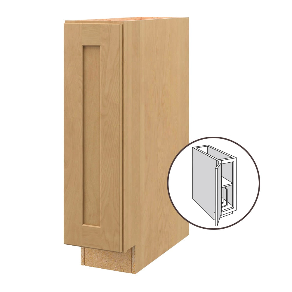 allen + roth Innsbrook 9-in W x 34.5-in H x 24-in D Rye Base Fully Assembled Cabinet (Flat Panel Shaker Door Style)