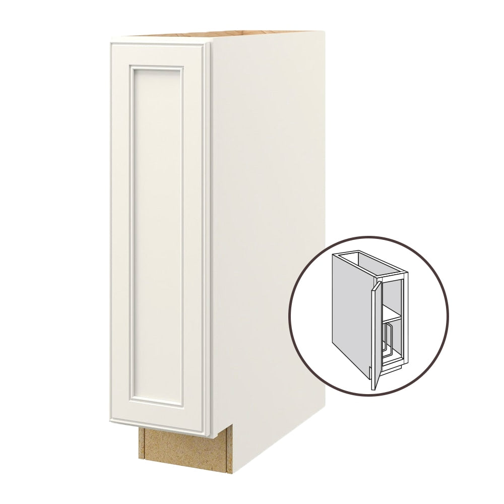 allen + roth McKeller 9-in W x 34.5-in H x 24-in D Linen Base Fully Assembled Cabinet (Flat Panel Mitered Door Style)