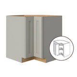 allen + roth Stonewall 33-in W x 34.5-in H x 24-in D Stone Lazy Susan Corner Base Fully Assembled Cabinet (Flat Panel Shaker Style)