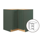 allen + roth Galway 36-in W x 34.5-in H x 24-in D Sage Lazy Susan Corner Base Fully Assembled Cabinet (Flat Panel Shaker Style)