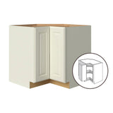 allen + roth Pattingham 36-in W x 34.5-in H x 24-in D Harbor Lazy Susan Corner Base Fully Assembled Cabinet (Raised Panel Square Style)