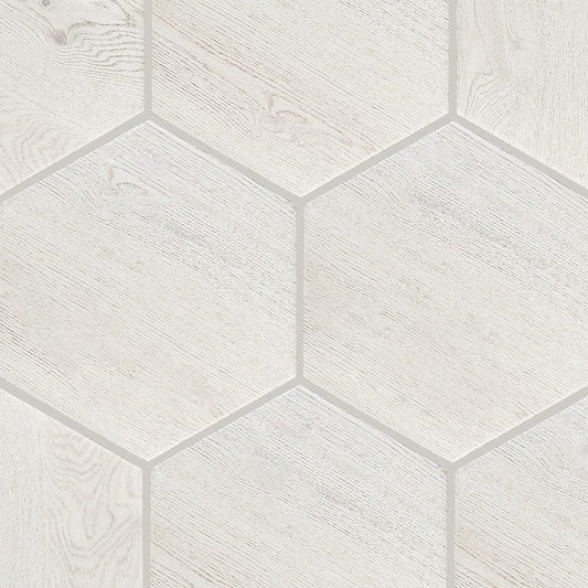 White Wood 8-in x 9-in Matte Porcelain Wood Look Floor and Wall Tile (9.024-sq. ft/ Carton)